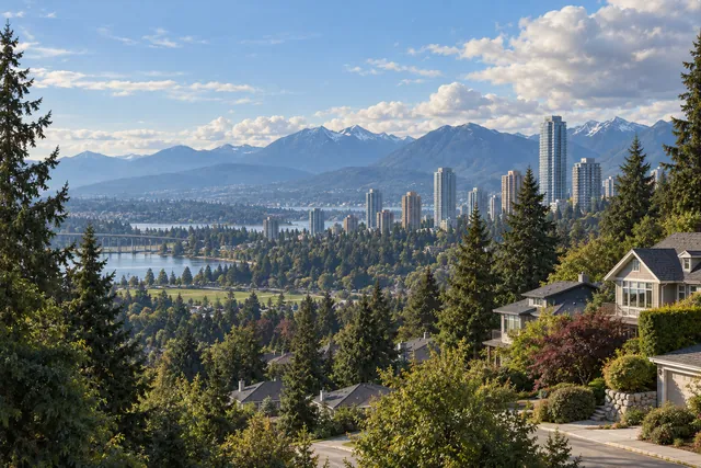 Photorealistic scene inspired by Burnaby, British Columbia