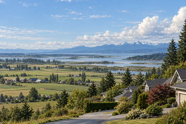 Photorealistic scene inspired by Delta, British Columbia
