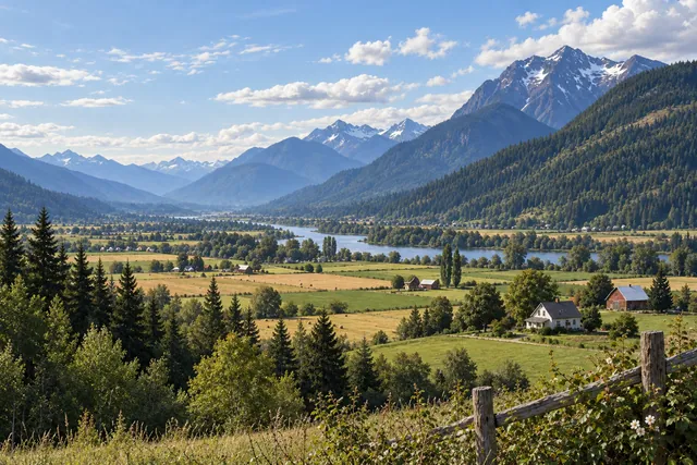 Photorealistic scene inspired by Kent, British Columbia