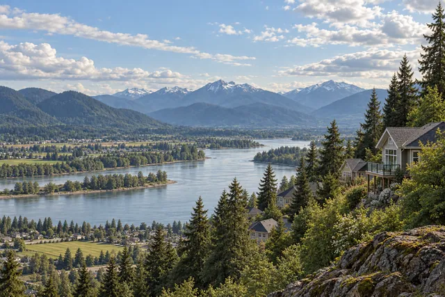 Photorealistic scene inspired by Mission, British Columbia