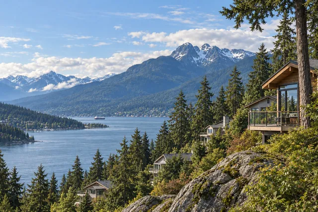 Photorealistic scene inspired by North Vancouver, British Columbia