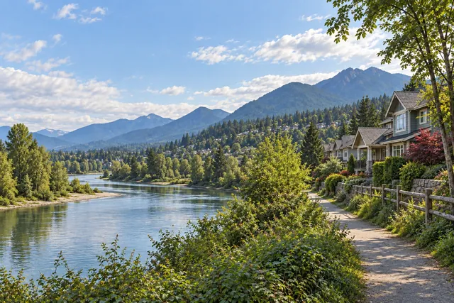Photorealistic scene inspired by Port Coquitlam, British Columbia