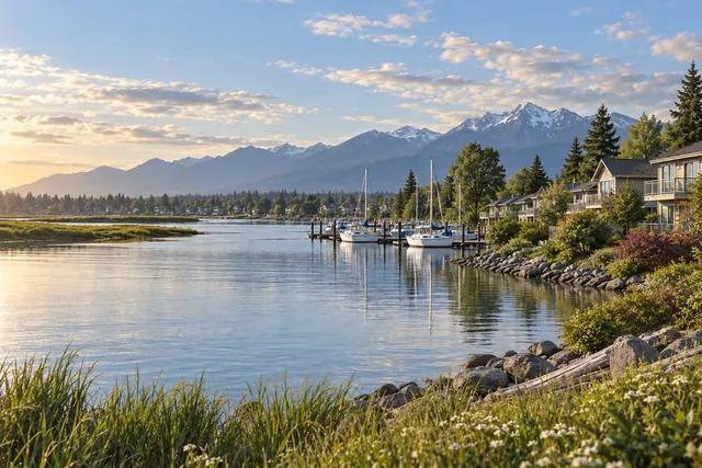 Photorealistic scene inspired by Richmond, British Columbia