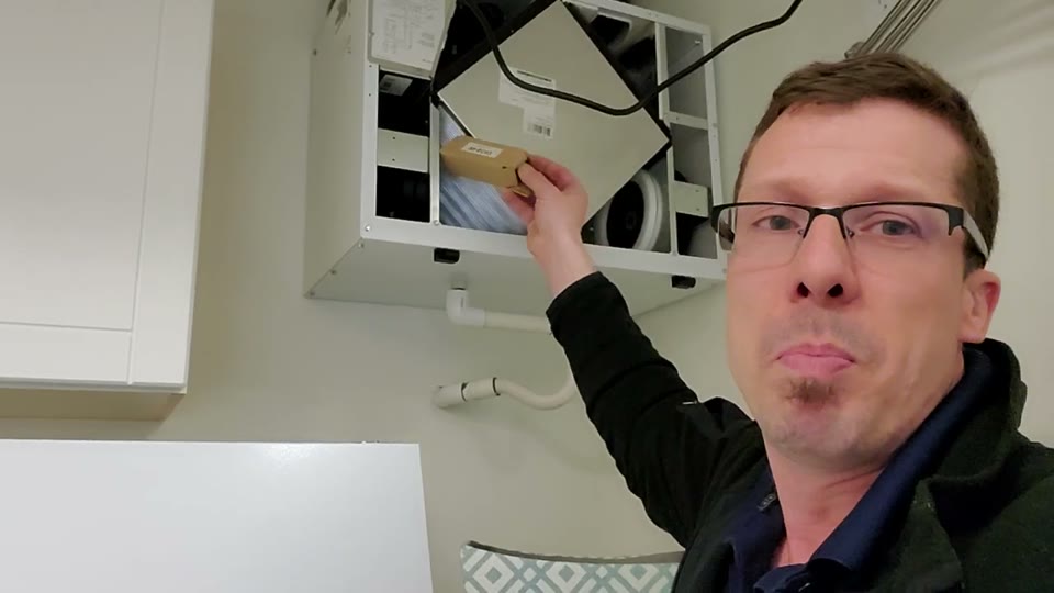 Inspector finding the HRV control still in its packaging