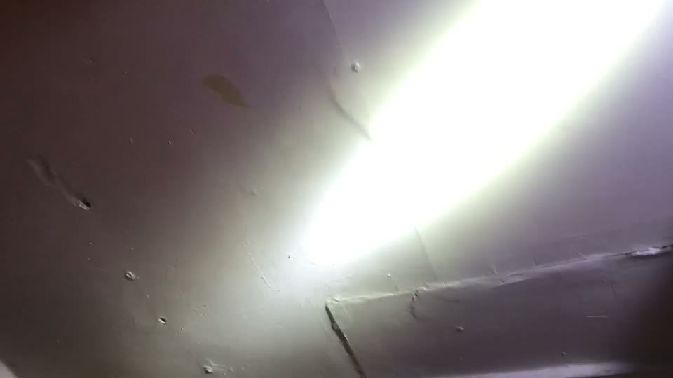 Water damage behind the furniture