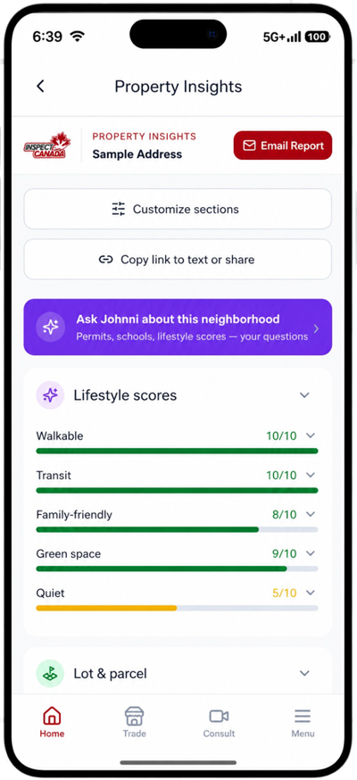 Property Insights screen 1