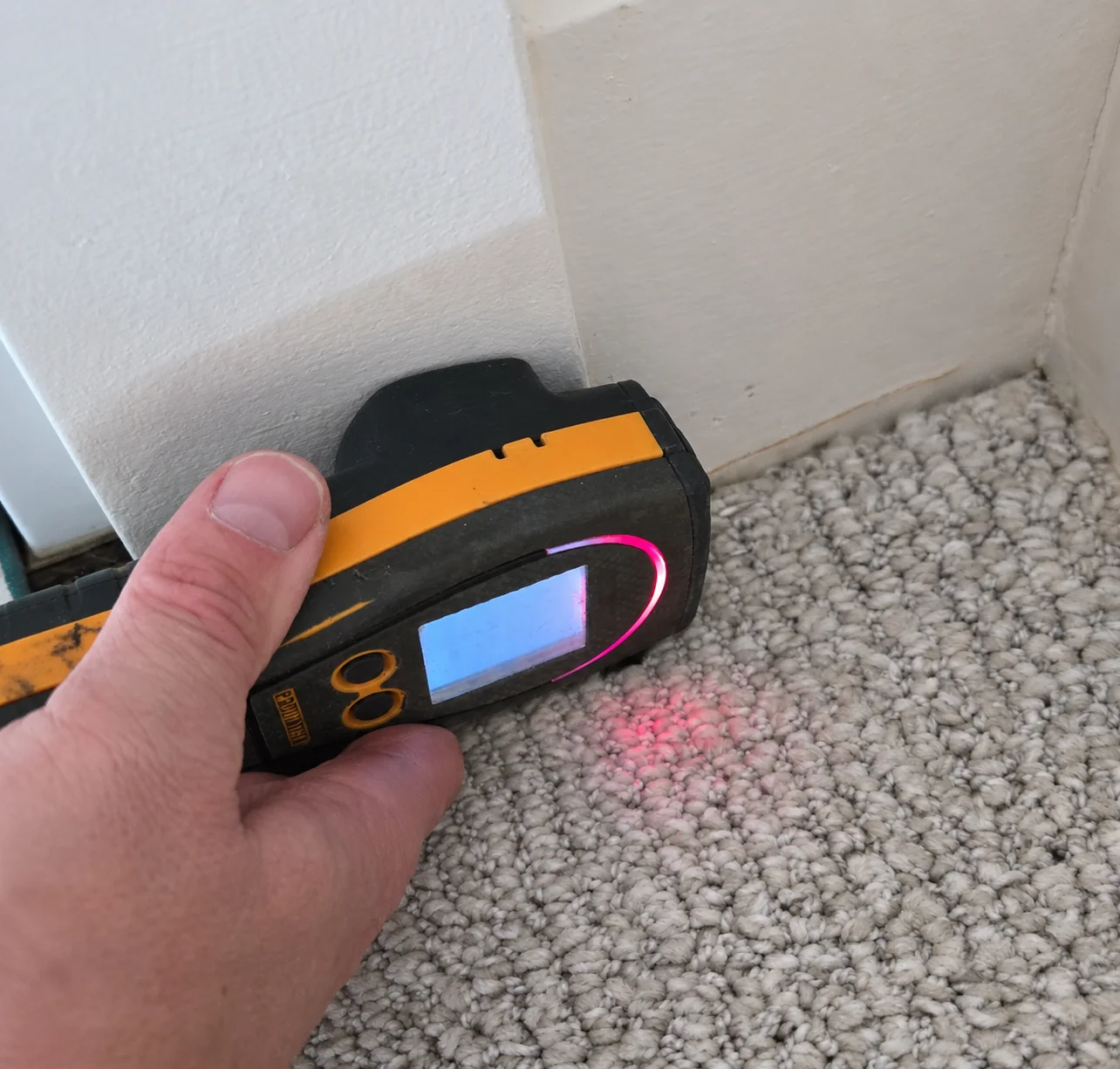 Moisture entering through a basement foundation wall